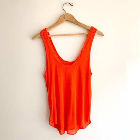 Aritzia Wilfred Women's Tank Top Cropped Sleeveless Bright Orange Size XS - Picture 11 of 13